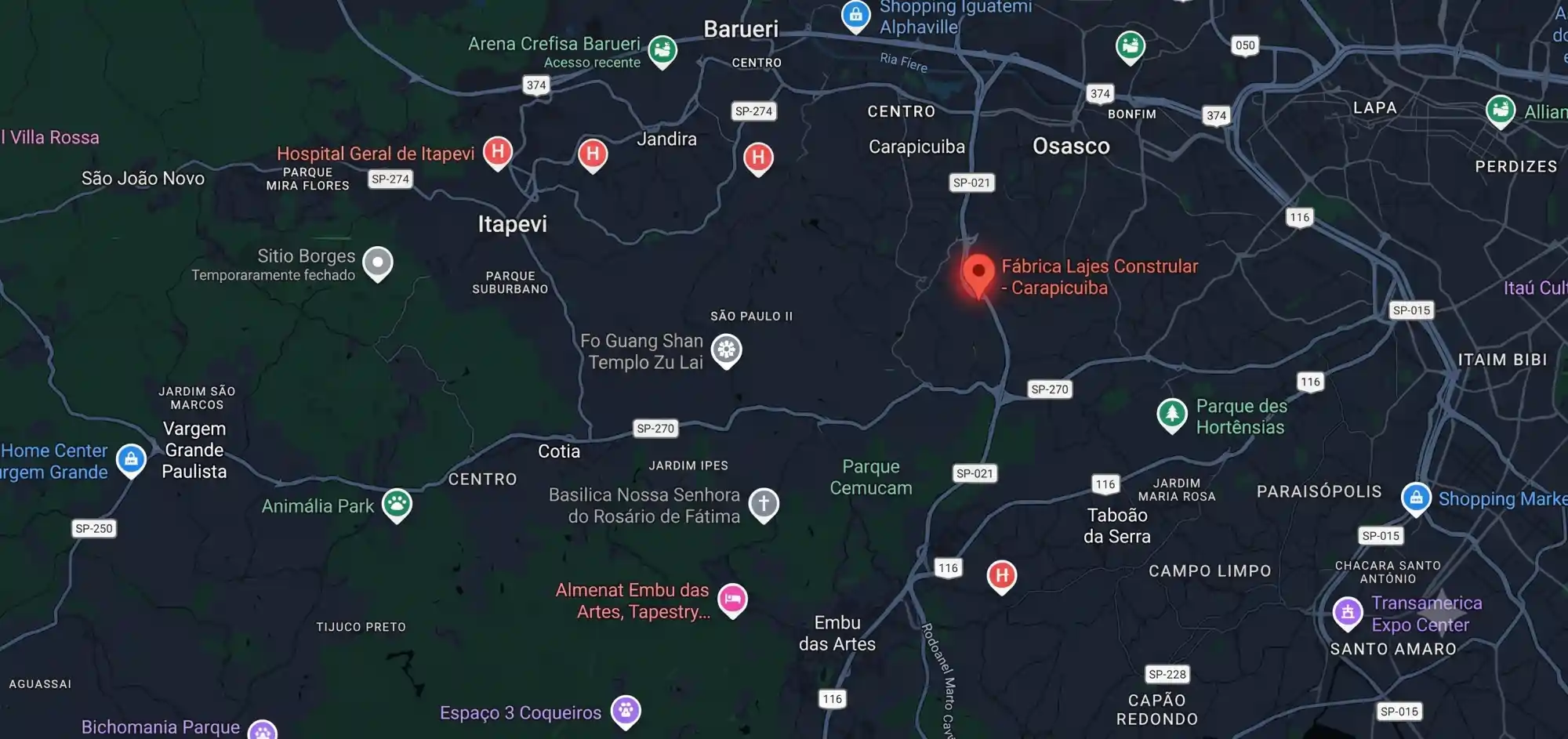 Mapa de Atendimento